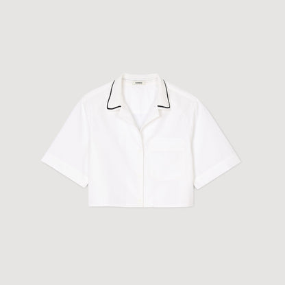 Crochet collar shirt | Sandro
