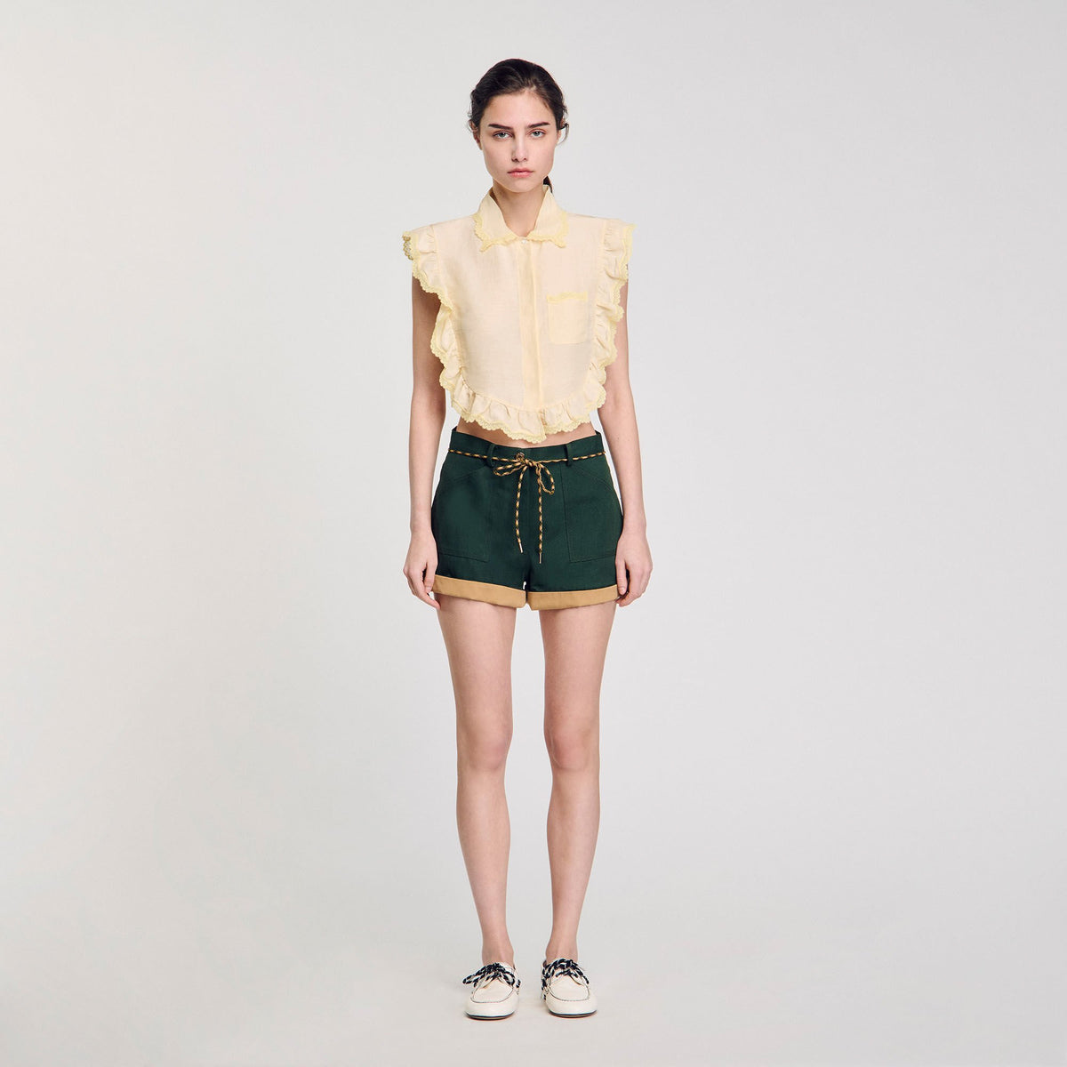 Shirt collar with lace detail | Sandro