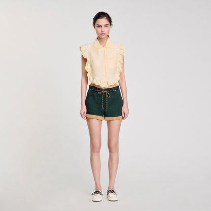 Shirt collar with lace detail | Sandro