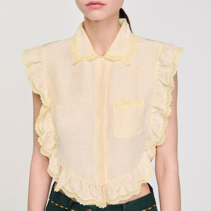 Shirt collar with lace detail | Sandro