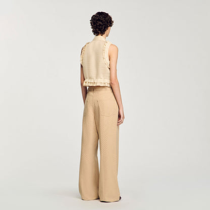 Ruffled cropped shirt | Sandro
