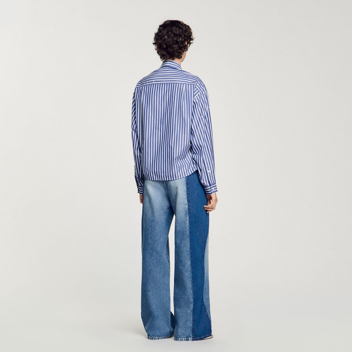 Beaded striped shirt | Sandro
