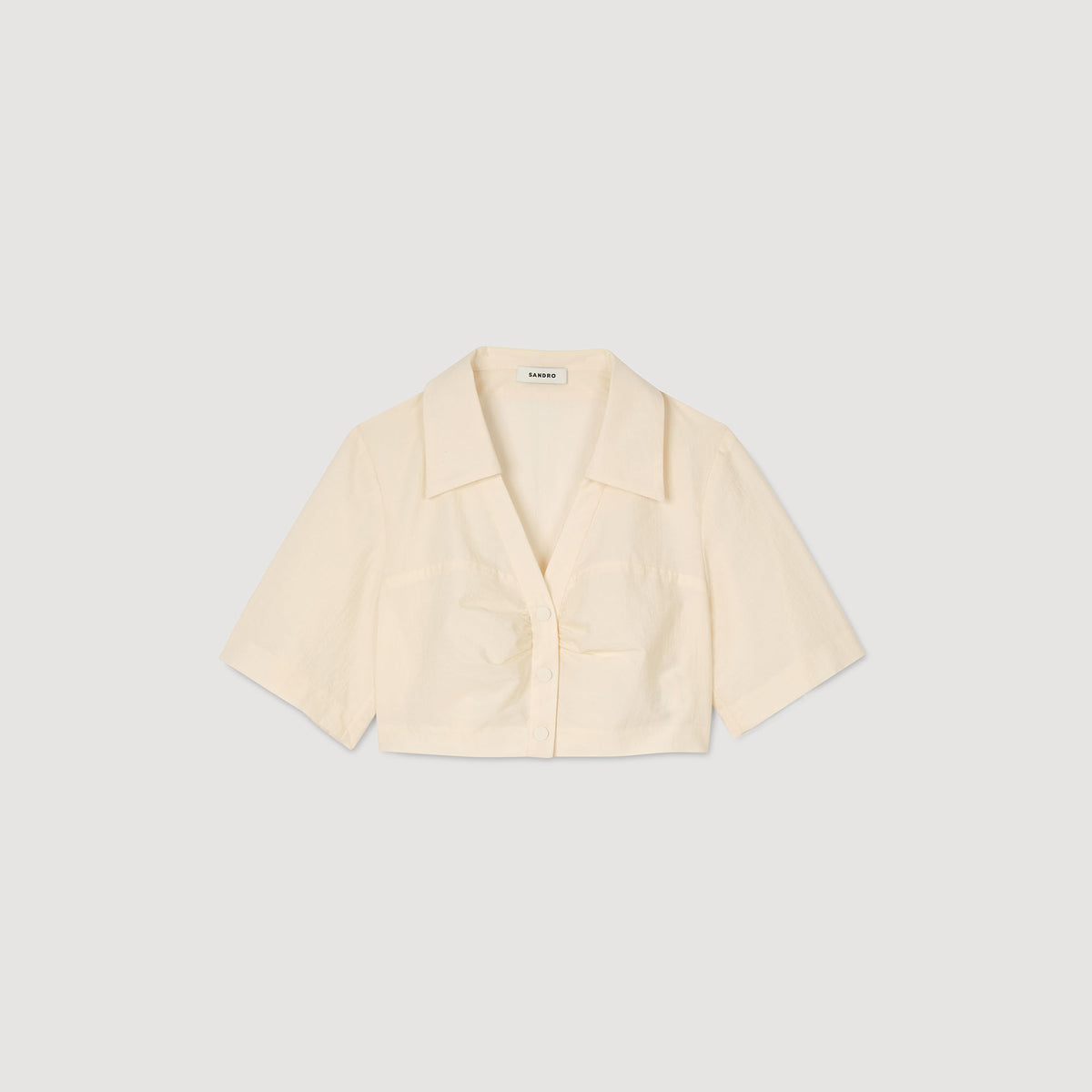 Cropped gathered shirt | Sandro