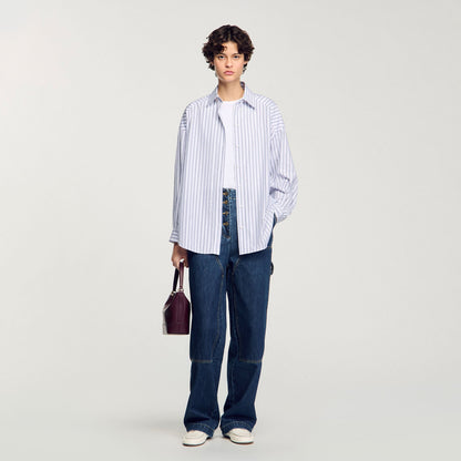Striped rhinestone shirt | Sandro