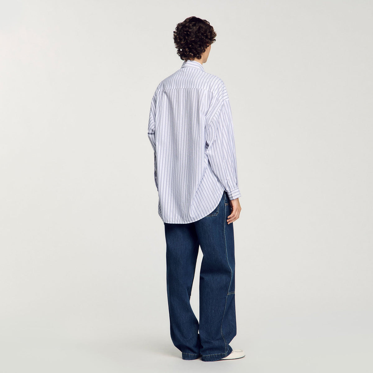 Striped rhinestone shirt | Sandro