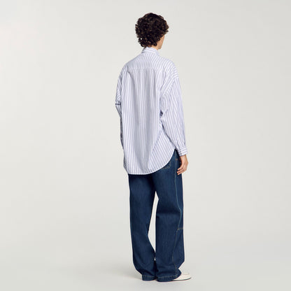 Striped rhinestone shirt | Sandro
