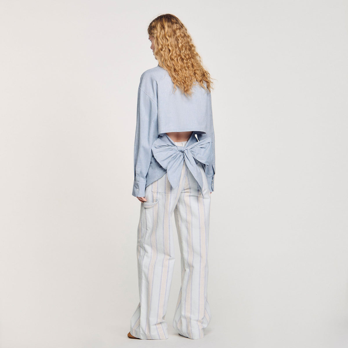 Long tie-back shirt | Sandro
