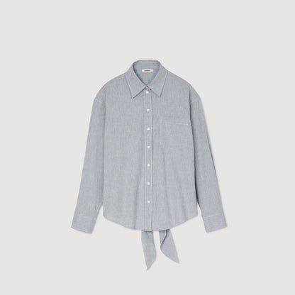 Long tie-back shirt | Sandro