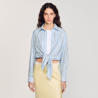 Rhinestone shirt | Sandro