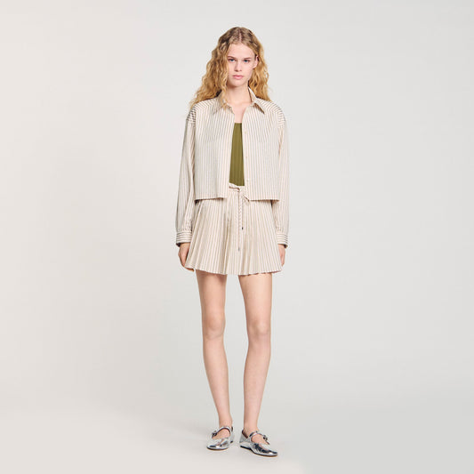 Striped rhinestone shirt | Sandro