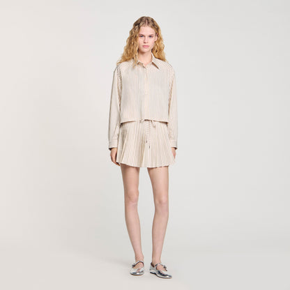 Striped rhinestone shirt | Sandro
