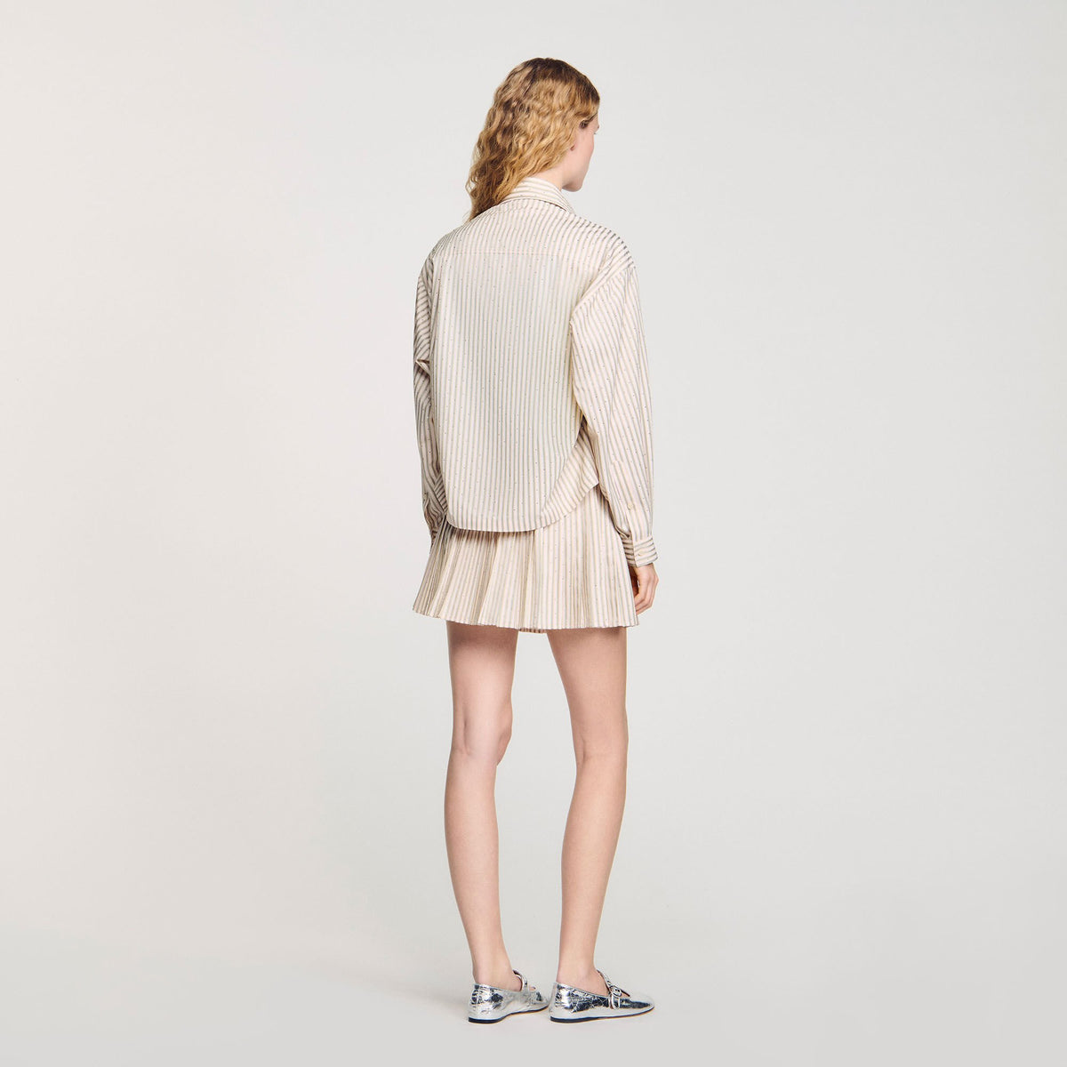 Striped rhinestone shirt | Sandro