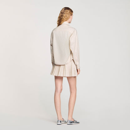 Striped rhinestone shirt | Sandro