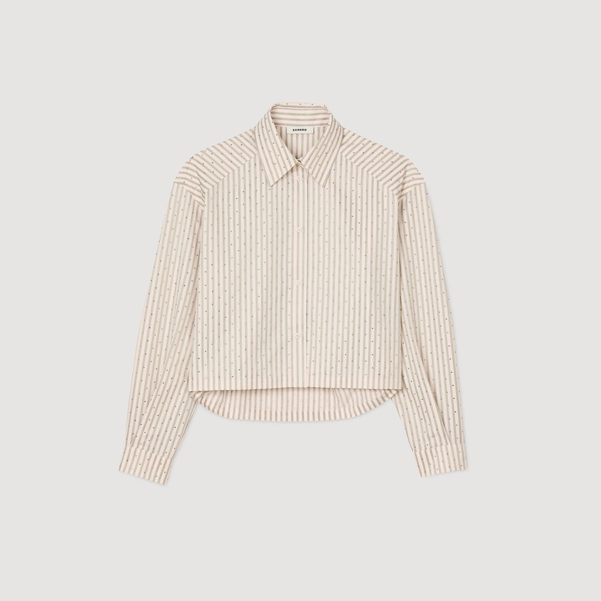 Striped rhinestone shirt | Sandro