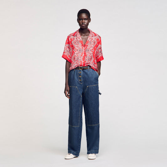 Bandana print silk shirt | Sandro