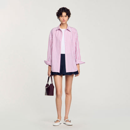 Striped rhinestone shirt | Sandro