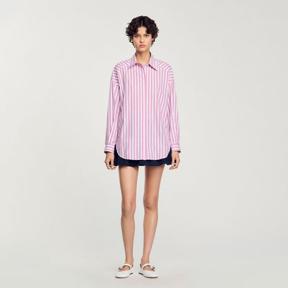 Striped rhinestone shirt | Sandro