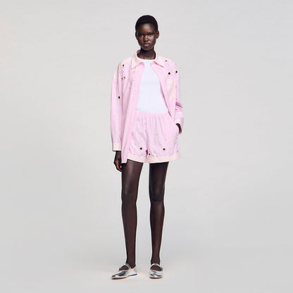 Striped rhinestone shirt | Sandro