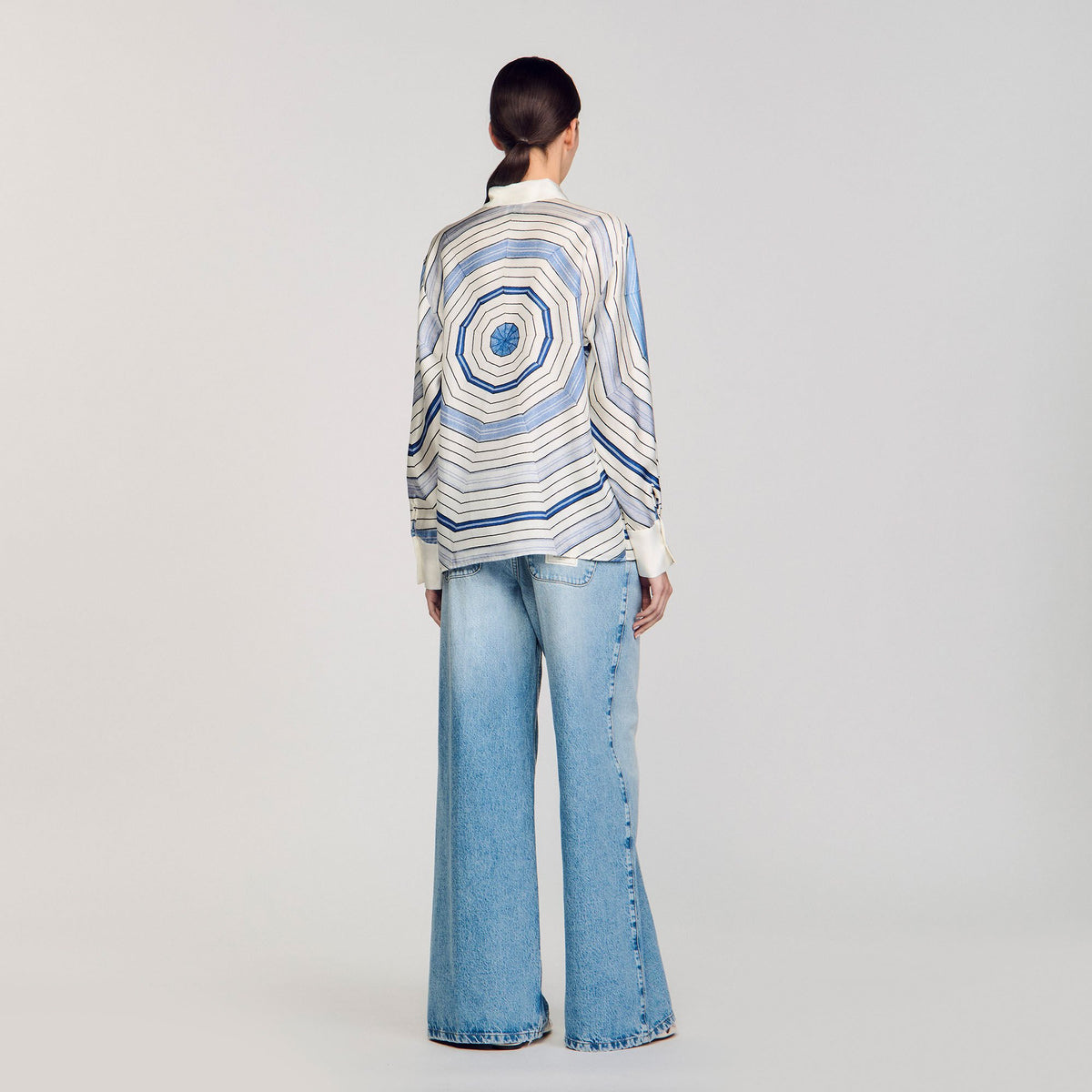Spiral-motif long sleeve shirt | Sandro