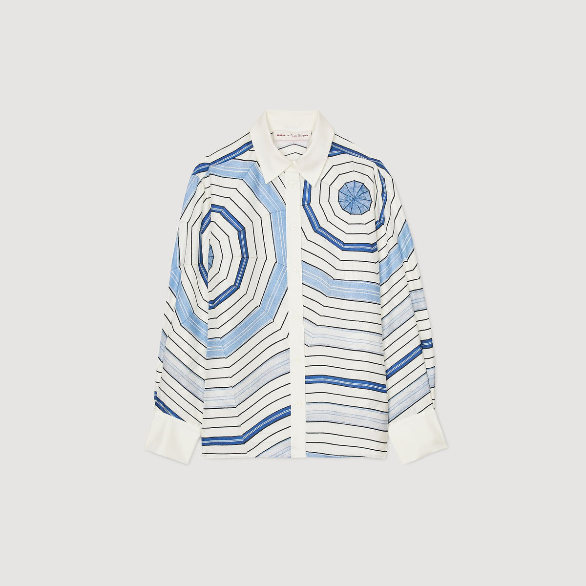 Spiral-motif long sleeve shirt | Sandro