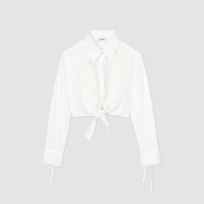 Lace bib shirt | Sandro