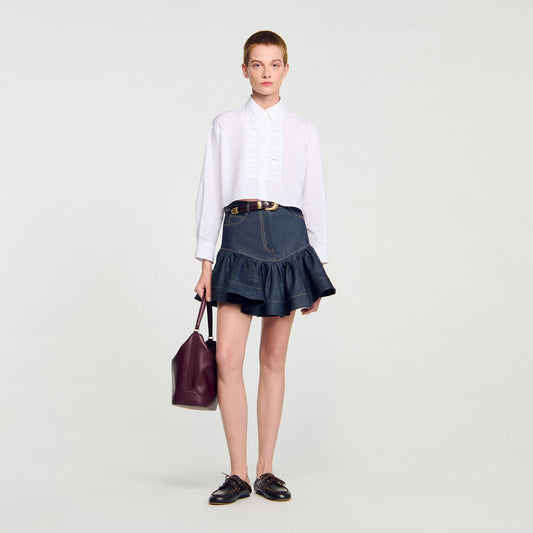 Cropped shirt with bow detail | Sandro