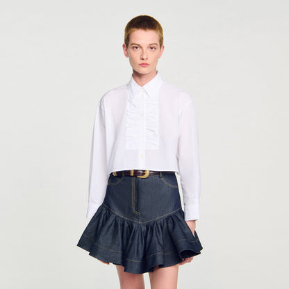 Cropped shirt with bow detail | Sandro
