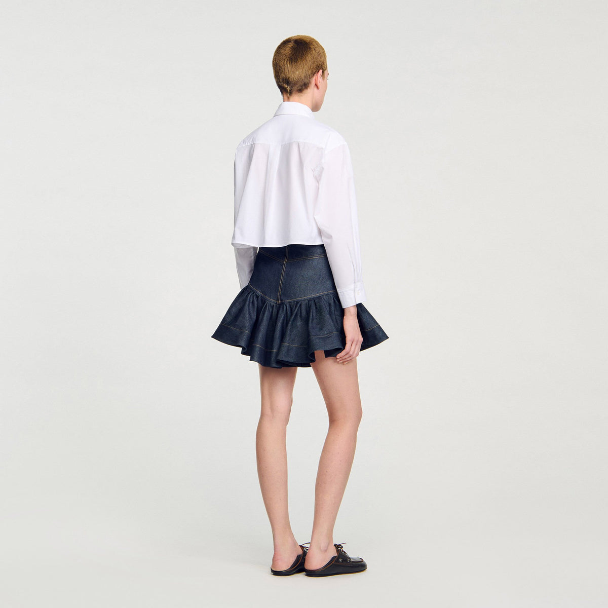 Cropped shirt with bow detail | Sandro
