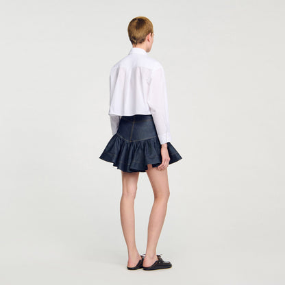 Cropped shirt with bow detail | Sandro