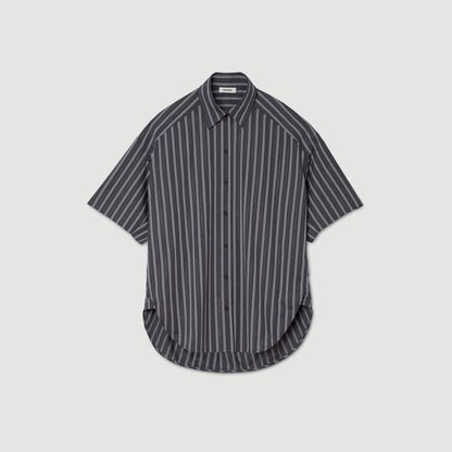 Oversized striped rhinestone shirt | Sandro