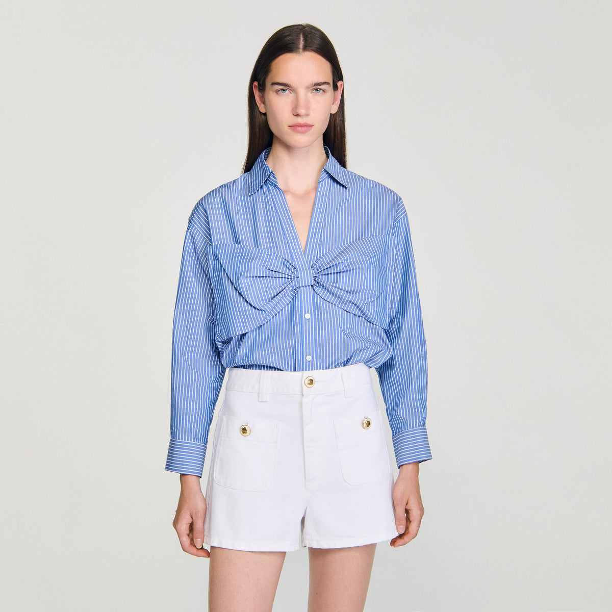 Oversized bow shirt | Sandro