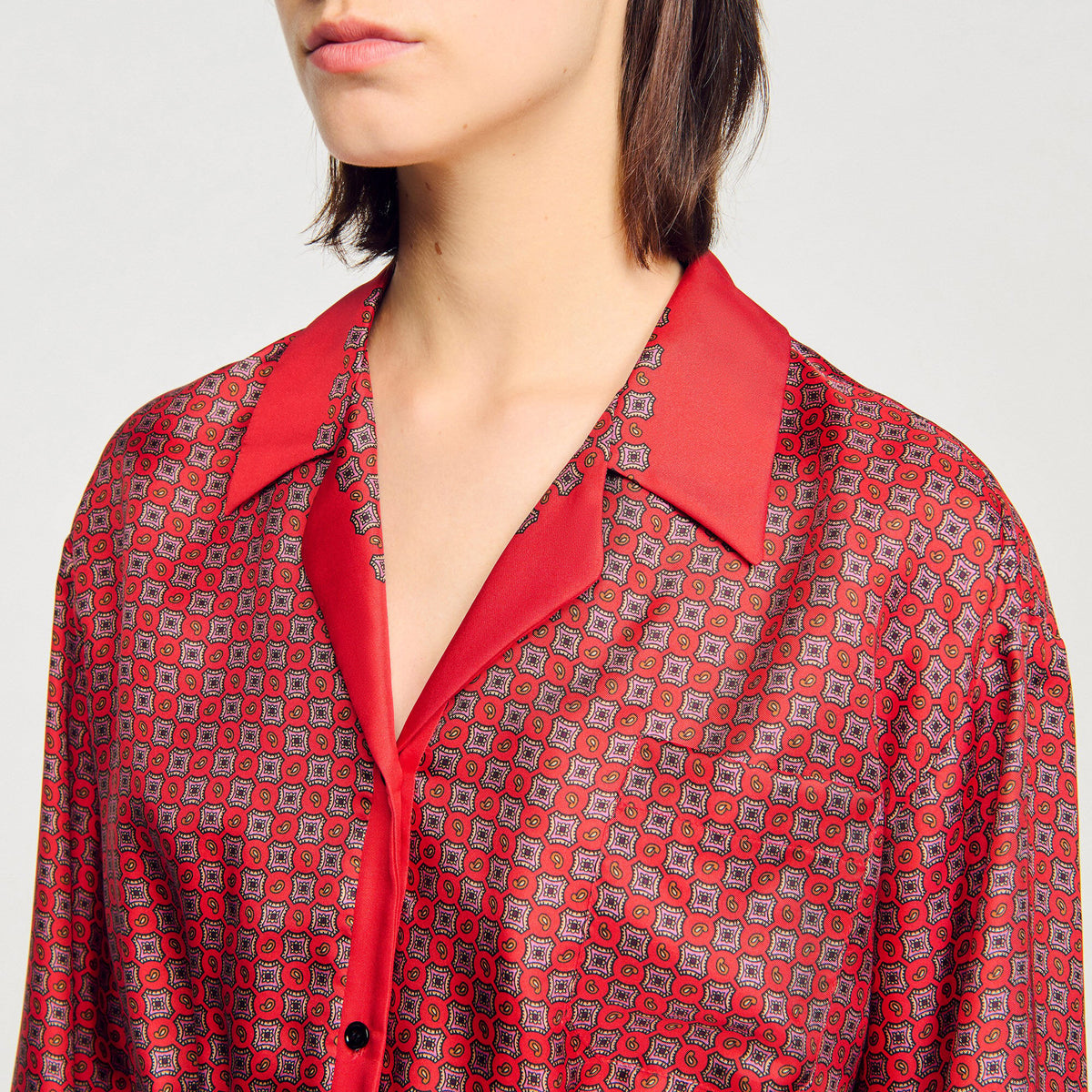Scarf print shirt | Sandro