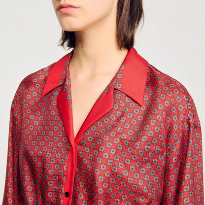Scarf print shirt | Sandro