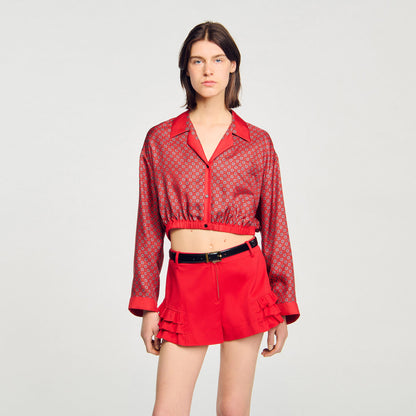 Scarf print shirt | Sandro