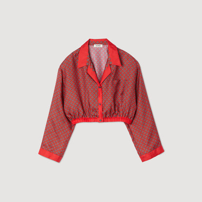 Scarf print shirt | Sandro