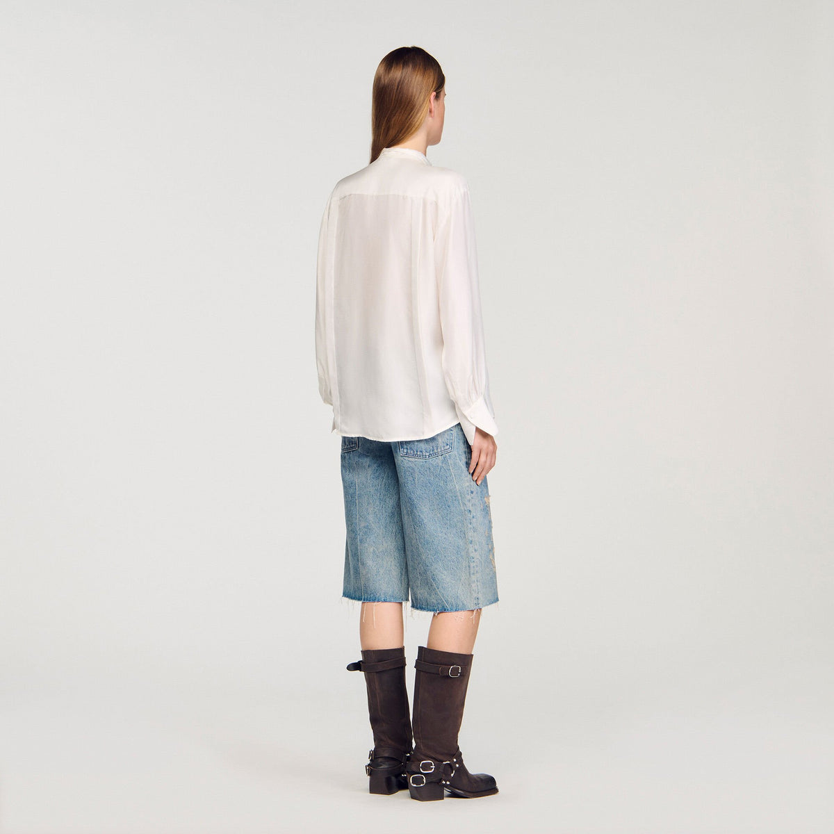 Silk lavallière shirt | Sandro