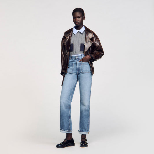 Flared faded jeans | Sandro