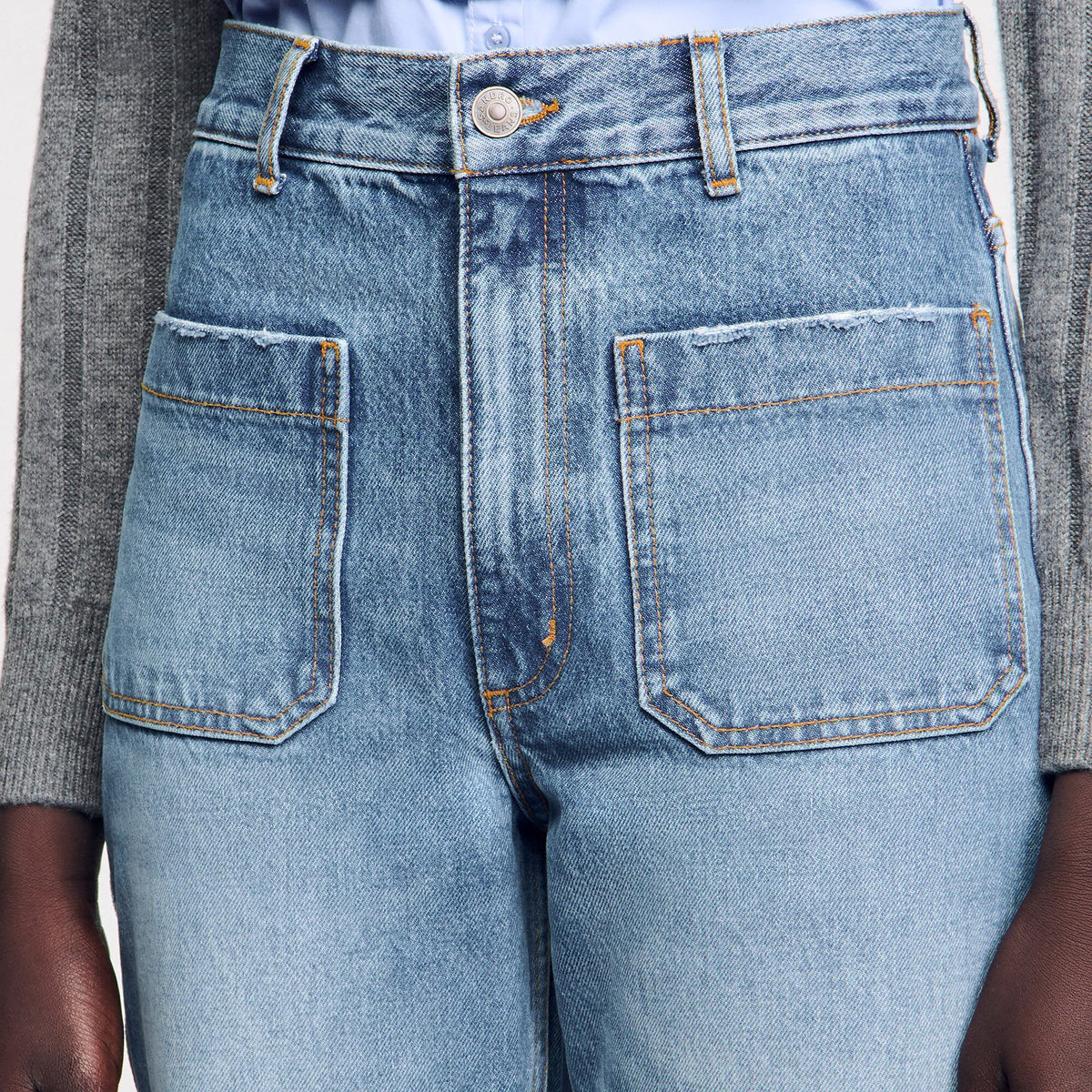 Flared faded jeans | Sandro