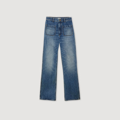 Flared faded jeans | Sandro