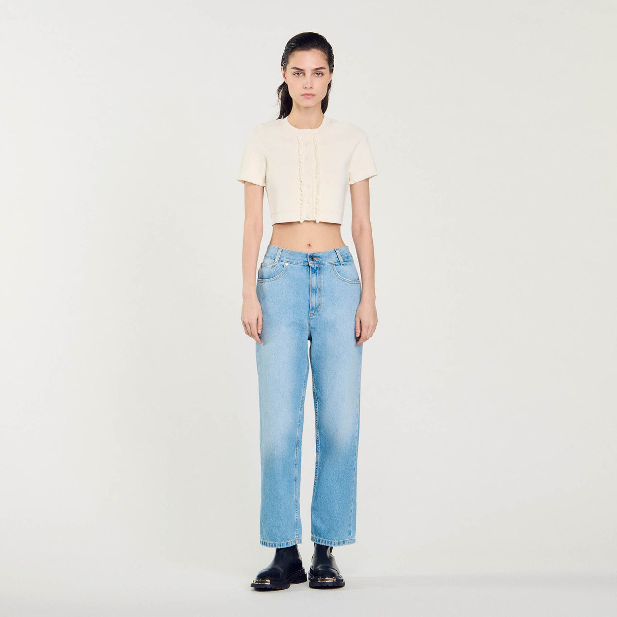 Low-rise straight-leg jeans | Sandro