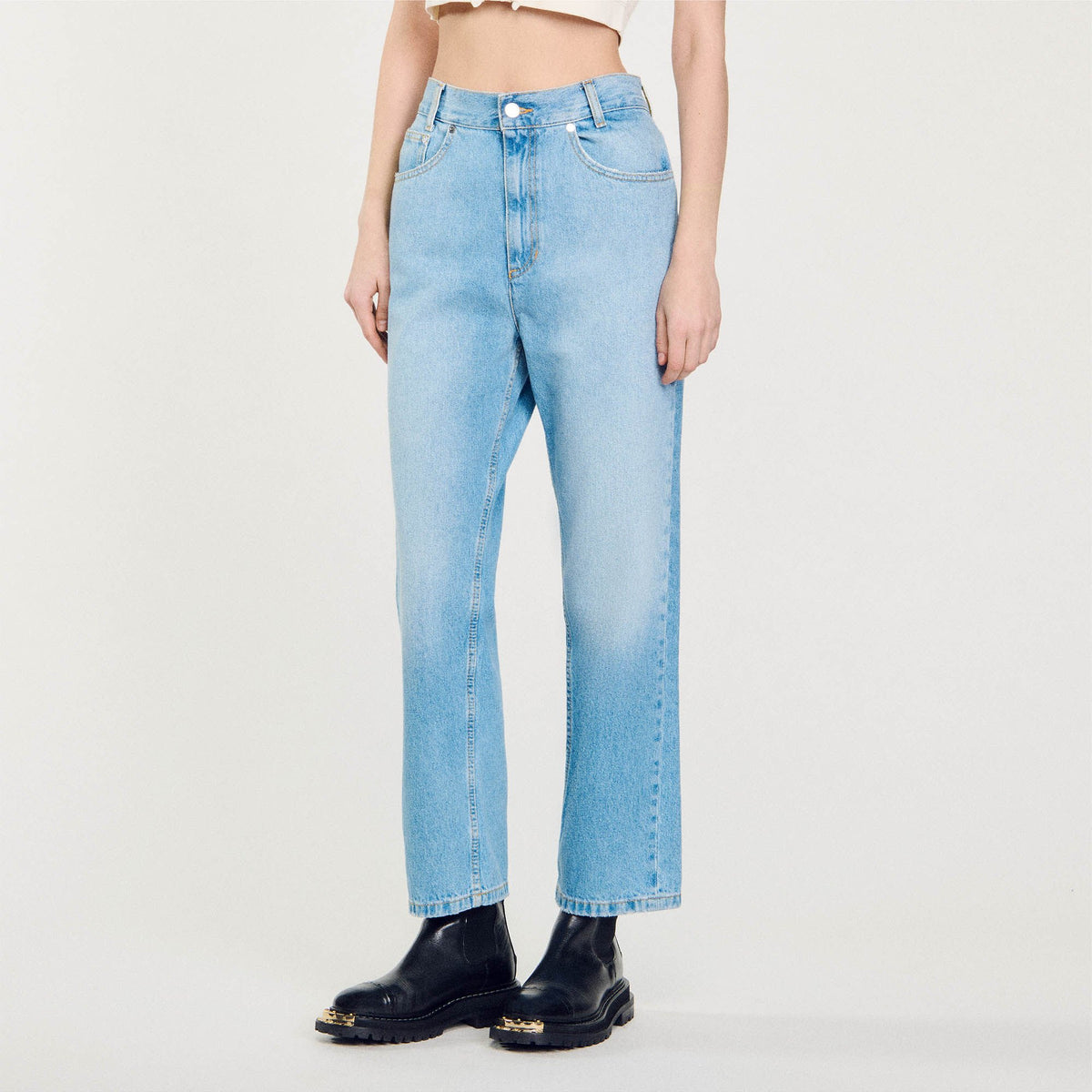 Low-rise straight-leg jeans | Sandro