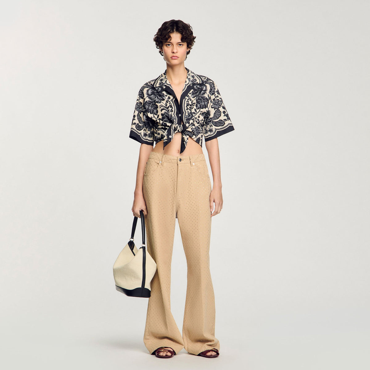 Rhinestone-embellished jeans | Sandro