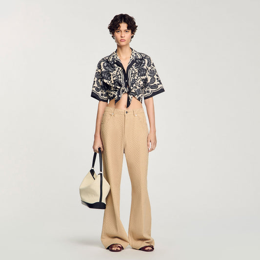 Rhinestone-embellished jeans | Sandro