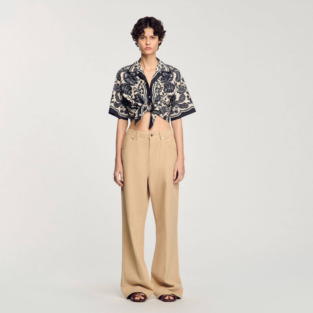 Rhinestone-embellished jeans | Sandro