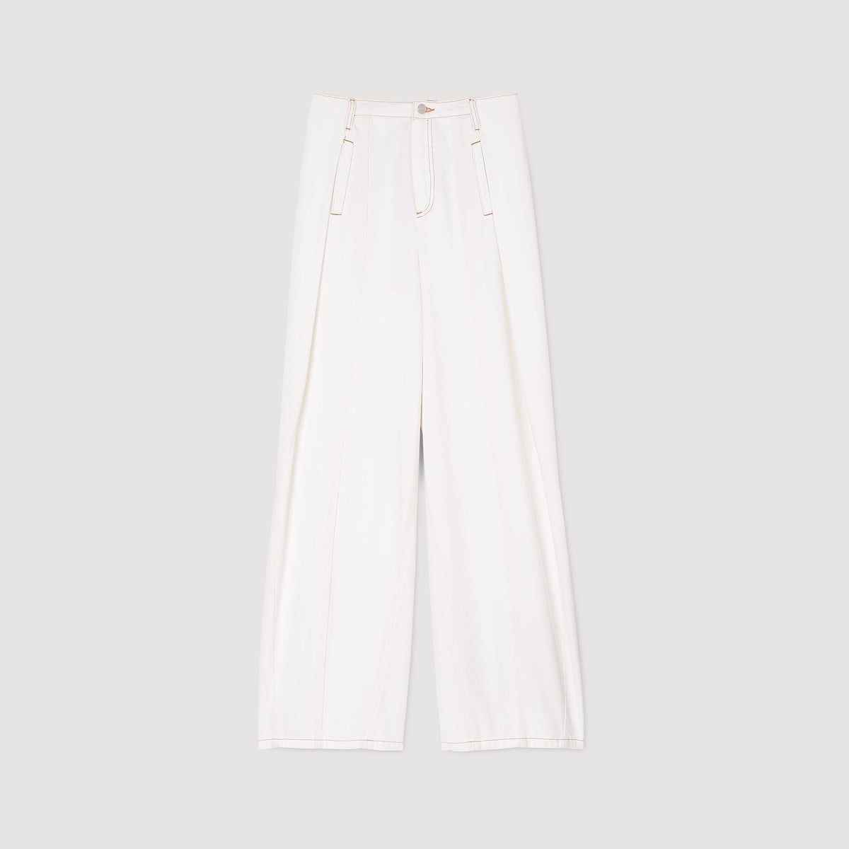 Topstitched wide-leg jeans | Sandro