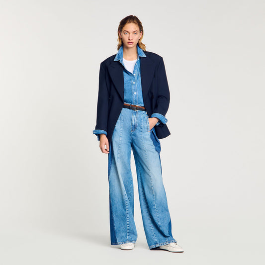 Jeans with contrasting panels | Sandro