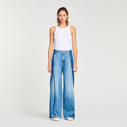 Jeans with contrasting panels | Sandro
