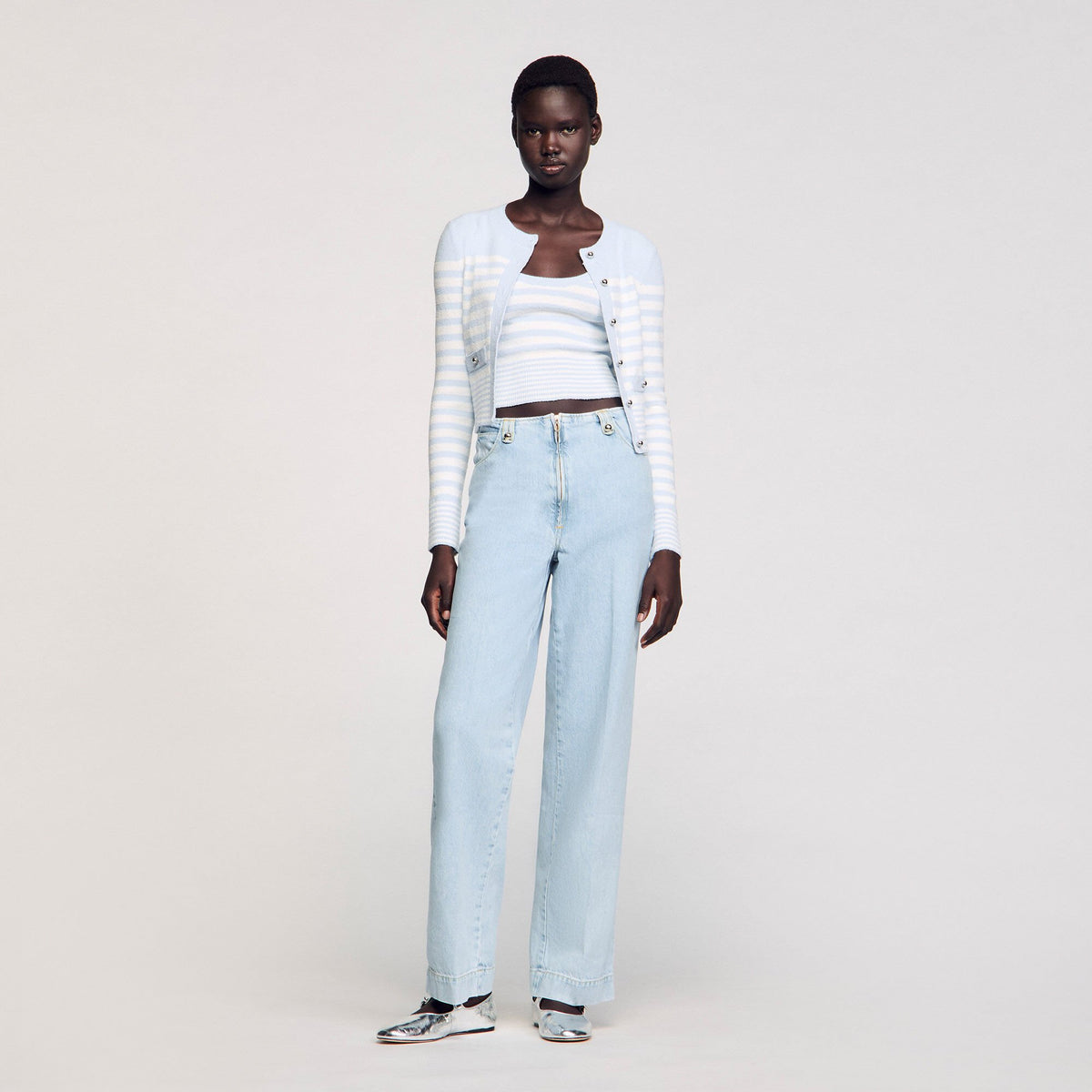Faded wide-leg jeans | Sandro