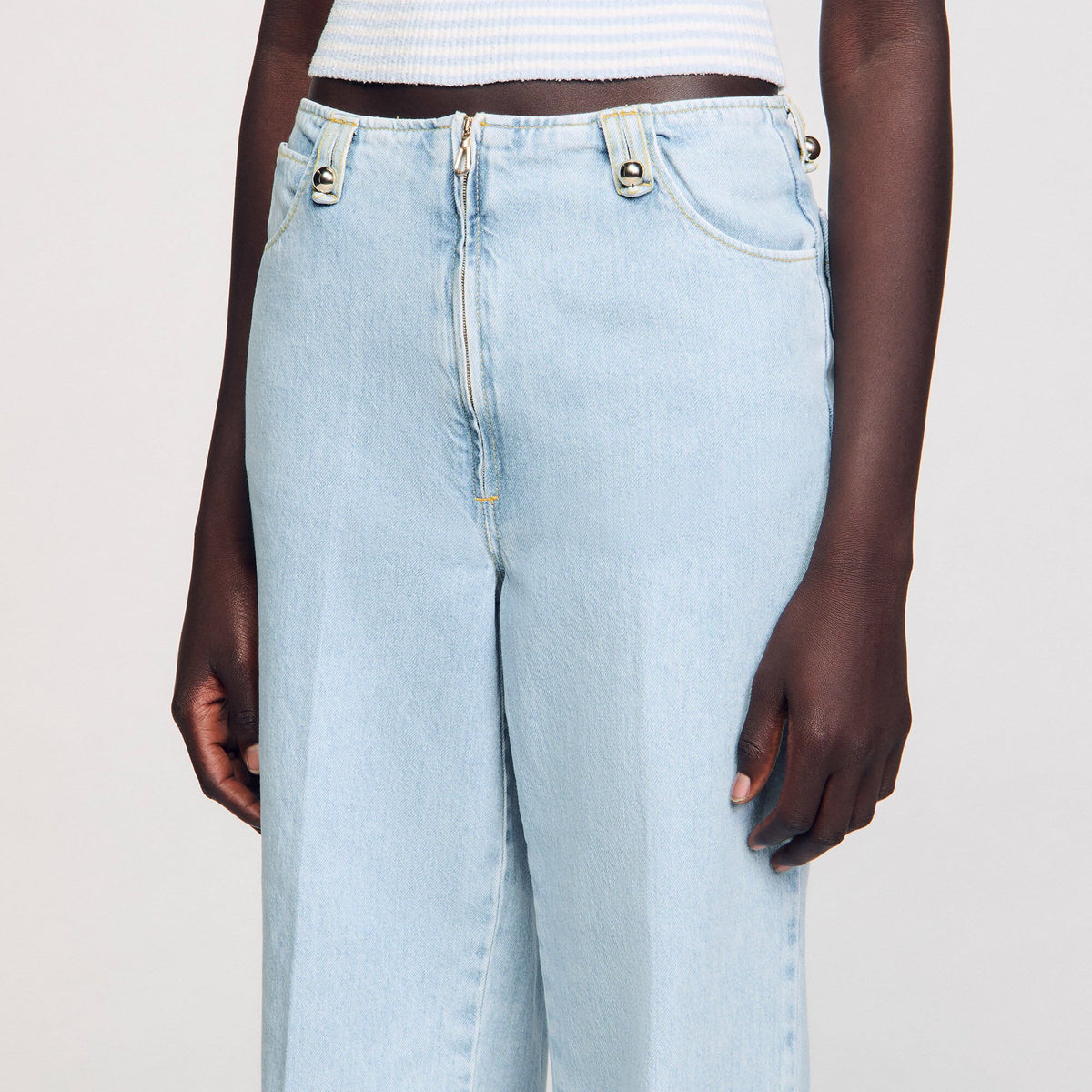 Faded wide-leg jeans | Sandro