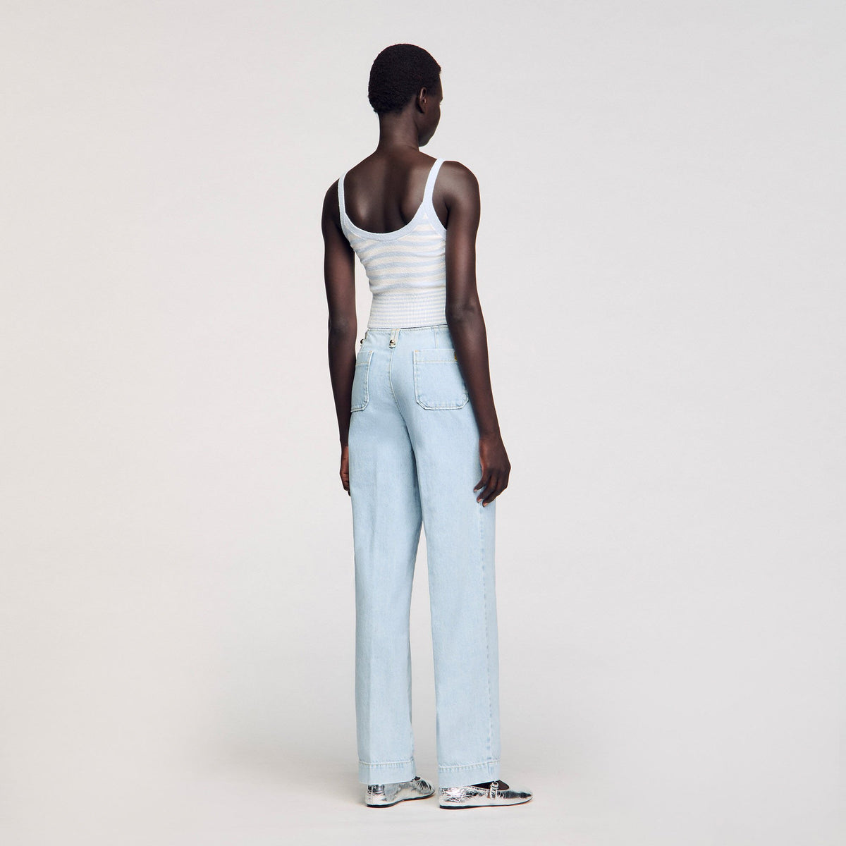 Faded wide-leg jeans | Sandro